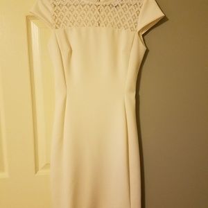 Antonio Melanie cream dress with lace.